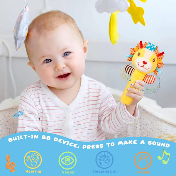 Baby Plush Rattles for Newborns & Toddlers