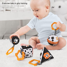 Interactive Black & White Shapes Rattle Toy For Kids