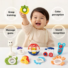 Baby Soft Silicone Teether & Rattle Set (Pack of 12)