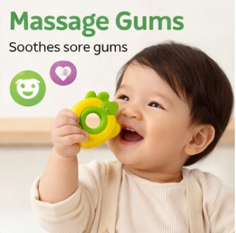 Baby Soft Silicone Teether & Rattle Set (Pack of 12)