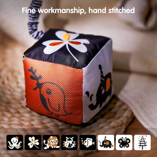 Interactive Black & White Shapes Rattle Toy For Kids