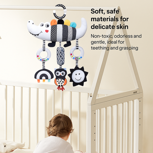 Montessori Baby Black & White Stroller Toy